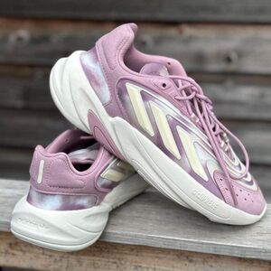 Adidas ozelia purple/magic mauve acid wash low top sneakers. womens 8.5